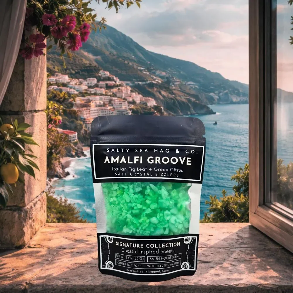 Amalfi Groove Salt Crystal Sizzlers - Italian Fig Leaf + Green Citrus Scent